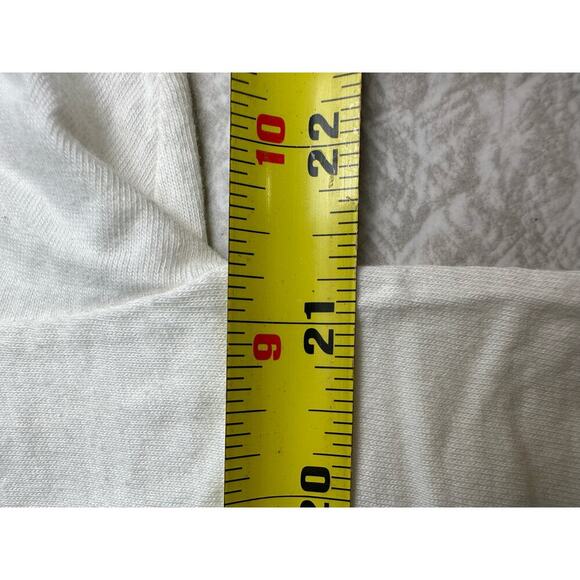 Vintage 90s Single Stitched White 100% Cotton Tee Basix South Beach Art Deco XL - Picture 7 of 8